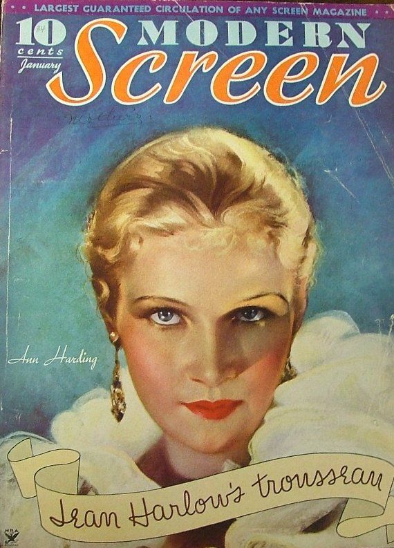 MODERN SCREEN magazine cover Issue 38 January 1934